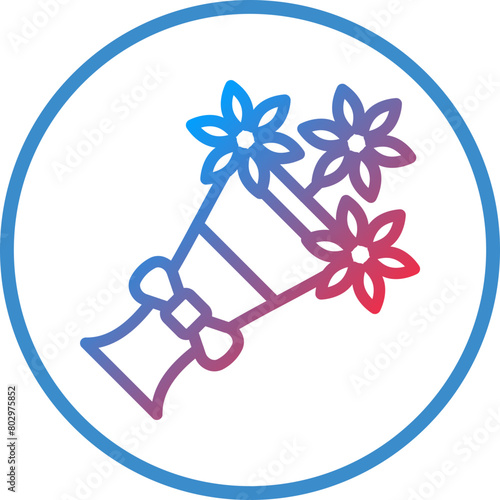 Flower Bouquet Icon Style