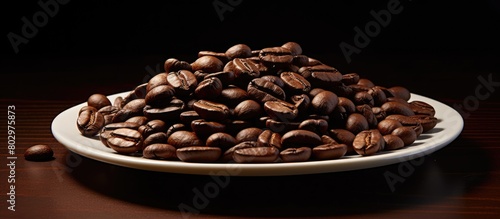 A close up view of dark cof...