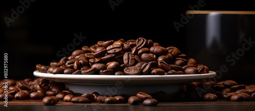 A close up view of dark cof...