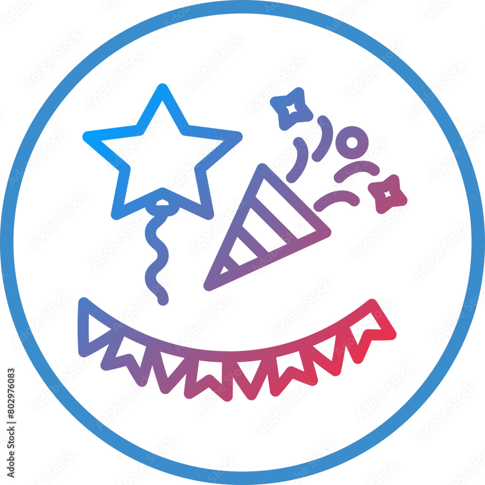 Party Decoration Icon Style