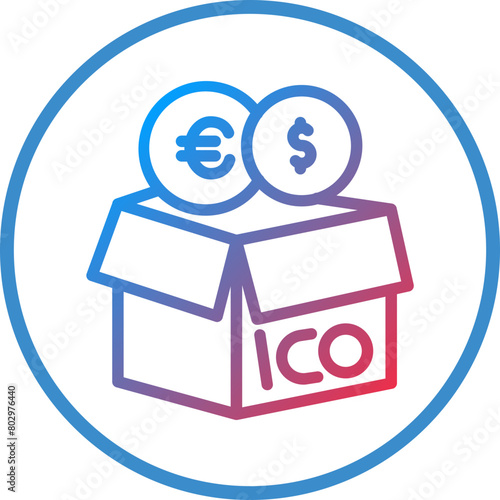 Initial Coin Offering Icon Style