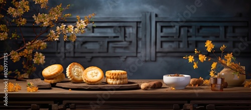 A delicious moon cake is sh...