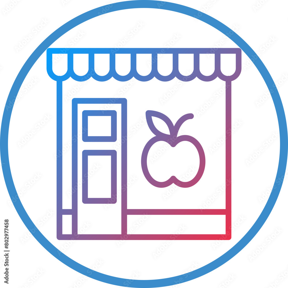 Fruits Shop Icon Style Fruits Shop Icon Style