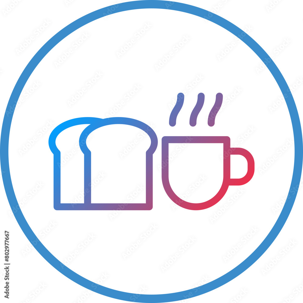Obraz premium Breakfast Icon Style