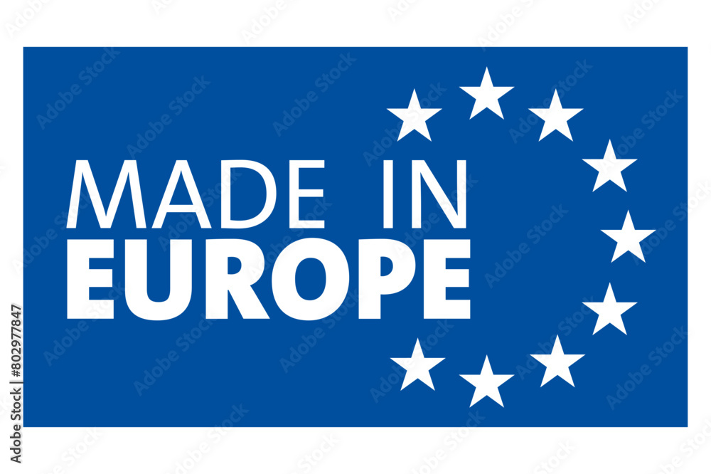 Made in the European Union icon. Made in the European Union icon.