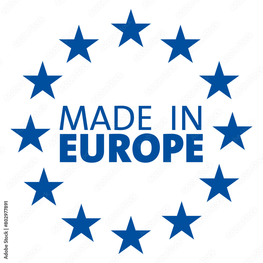 Made in the European Union icon. Made in the European Union icon.