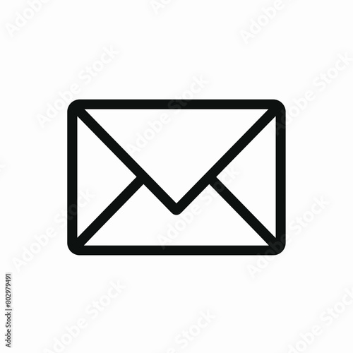 mail icon on white