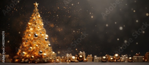A Christmas tree adorned wi...
