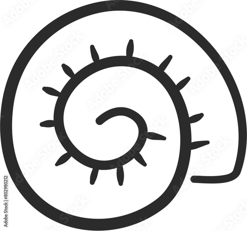 Ammonite Shell Doodle