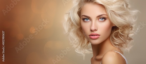 A beautiful blonde girl sho...