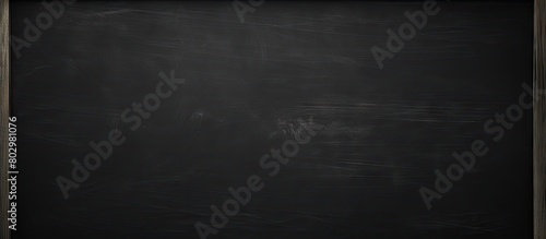A clean black chalkboard with traces of chalk providing a textured surface for writing or drawing perfect as a copy space image