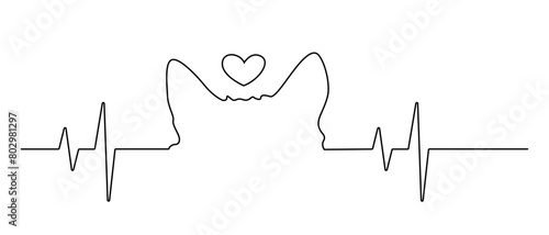 Cat drawn with lines 5