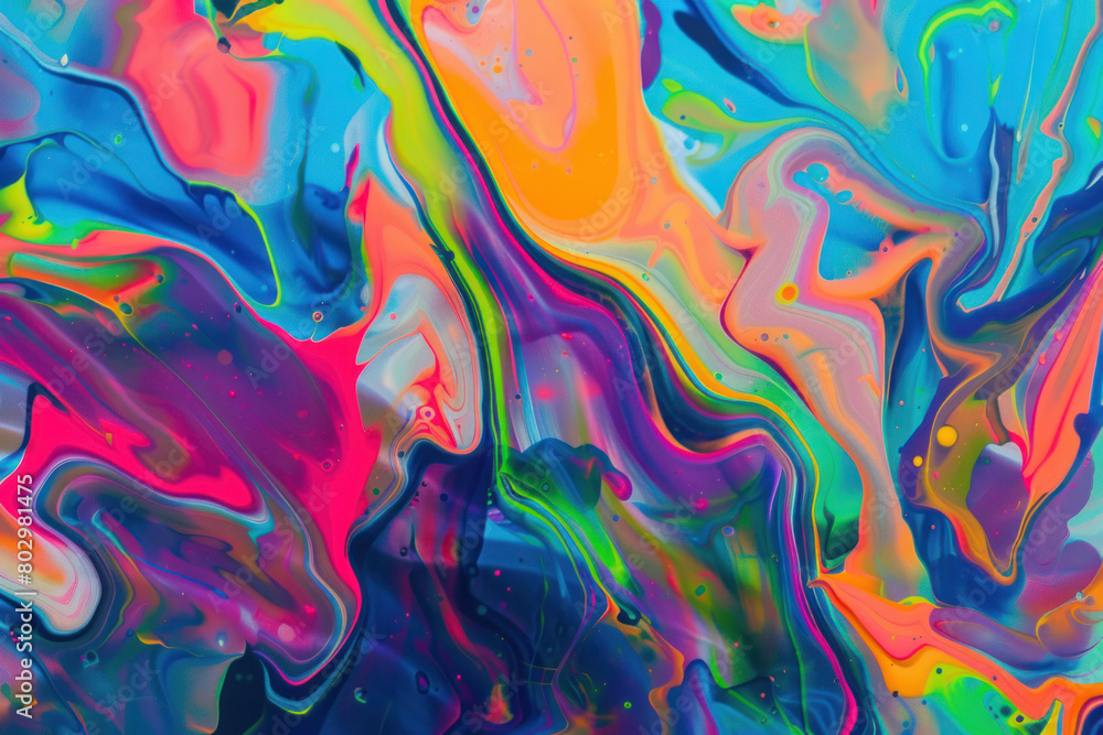 Colorful liquid abstract painting background.