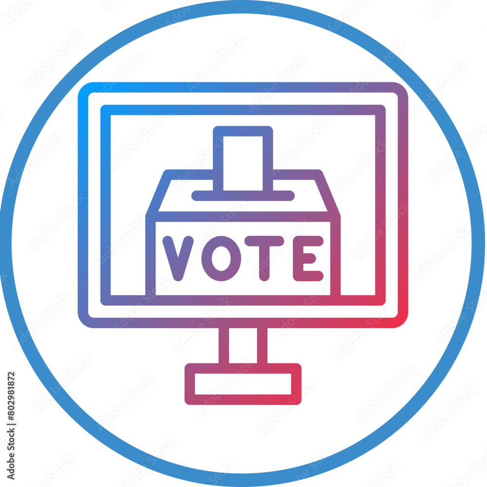 Electronic Voting Icon Style Electronic Voting Icon Style