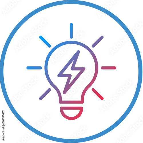 Neon Lamp Icon Style