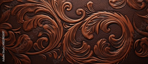 A copy space image showcasing the intricate design of a leather pattern