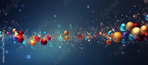 A festive background for ringing in the new year featuring a cheerful Christmas arrangement and plenty of space for text or images. with copy space image. Place for adding text or design