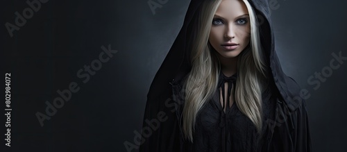 A beautiful blonde woman dr...