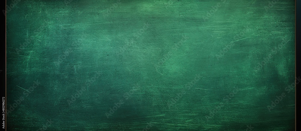 A blackboard with a green surface providing a blank area for writing and drawing An image of a blackboard with a green surface creating a copy space for various writing or artistic purposes