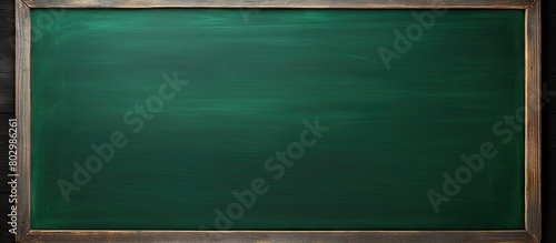 A blackboard with a green s...