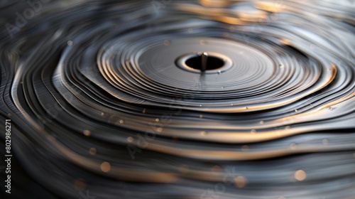 Wallpaper Mural A black and white image of a wave with a hole in the middle. The image has a mood of mystery and intrigue, as the viewer is left to wonder what lies beneath the surface of the wave Torontodigital.ca