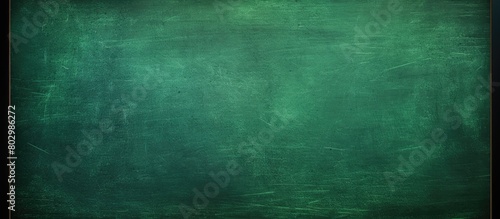 A blackboard with a green s...