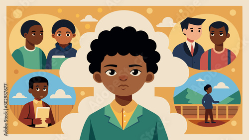 A comic strip drawn by a young artist telling the story of Juneteenth through the eyes of a timetraveling student who witnesses key moments in African. Vector illustration