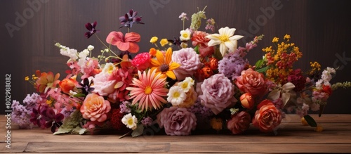 A bouquet of mixed flowers ...