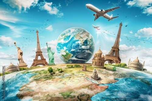Worldly Wonders: 3D Travel Poster for Adventure Seekers