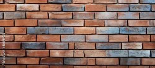 A brick texture in the background ideal for home or office design decoration with a copy space image