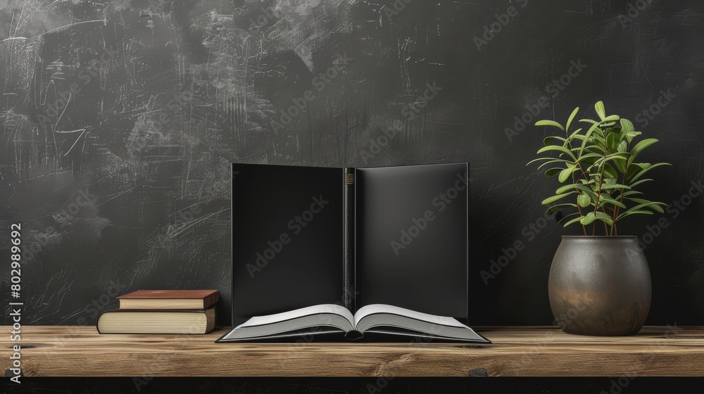 © Aydin - Hardcover Book Mock-Up with Dust Jacket on Wall Background © Aydin - Hardcover Book Mock-Up with Dust Jacket on Wall Background