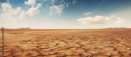 A barren expanse of arid gr...