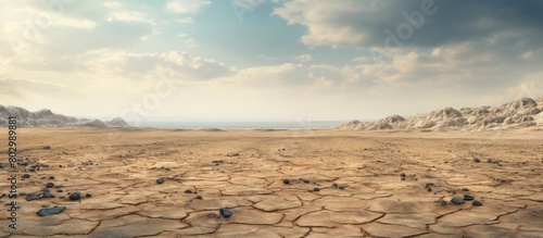 A barren expanse of arid gr...