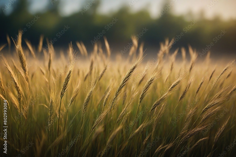 grass in the morning