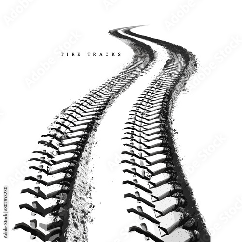 Tire tracks vector illustration