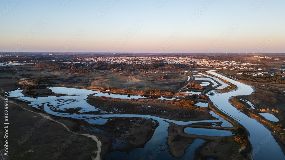 Gachere marshes in Brem sur Mer, Vendee, France