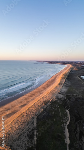 Obraz na płótnie La Gachere beach in Brem sur Mer, Vendee, France w salonie