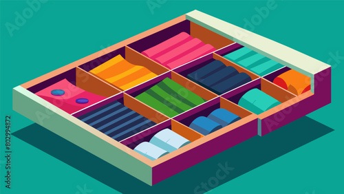 Adding drawer dividers to keep my socks and undergarments neatly organized creating a clutterfree closet..