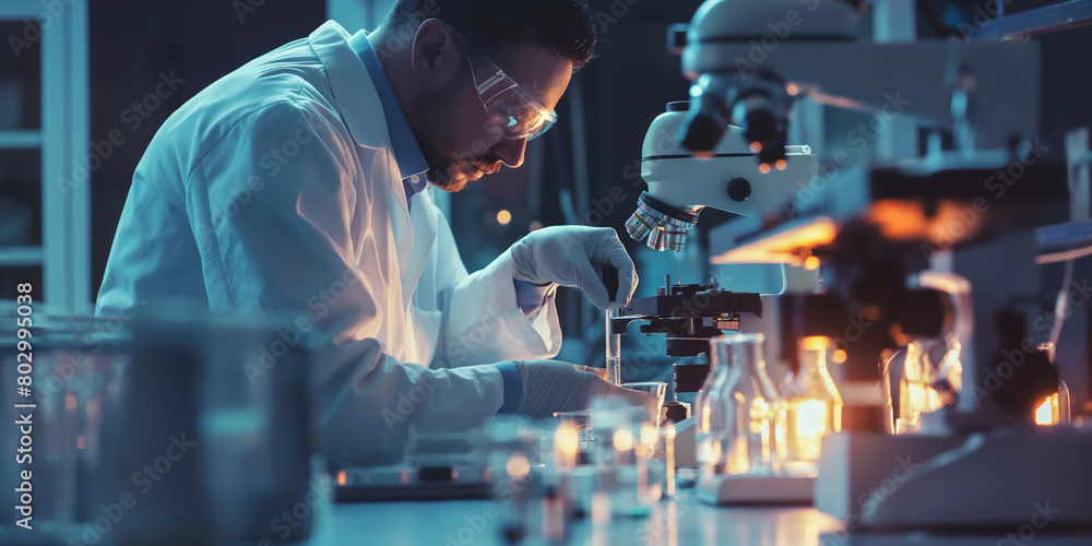 A image of a doctor or medical researcher working in a laboratory, conducting experiments and analyzing data to advance medical science A image of a doctor or medical researcher working in a laboratory, conducting experiments and analyzing data to advance medical science