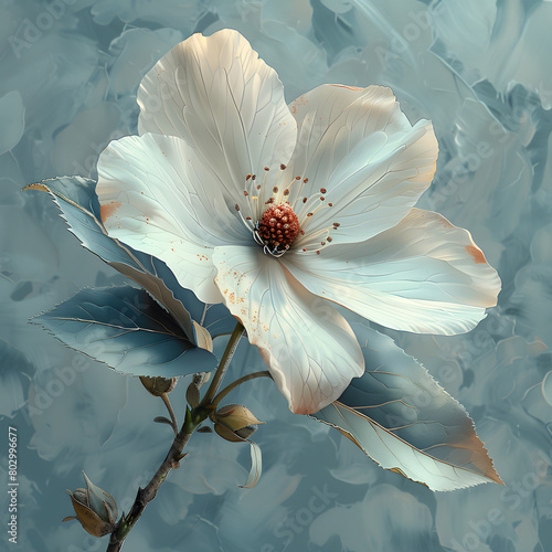 Floral Elegance - A Realistic Flower Illustration