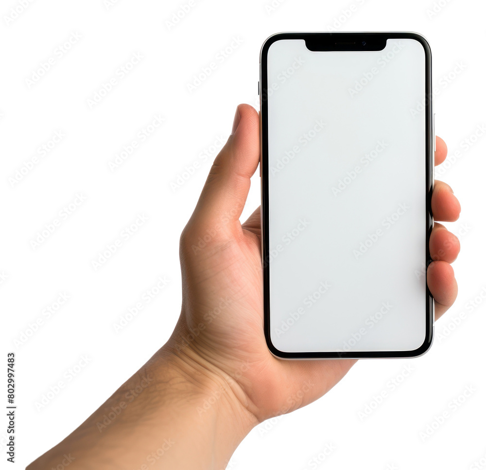 PNG Holding phone hand white background PNG Holding phone hand white background