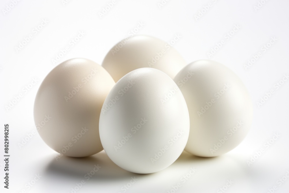 White eggs isolated on white background White eggs isolated on white background