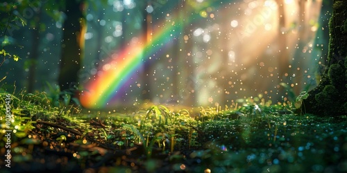 Vibrant Rainbow Over Scenic Landscape - Celebrating International Children s Day