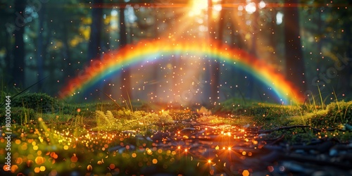 Vibrant Rainbow Over Scenic Landscape - Celebrating International Children's Day