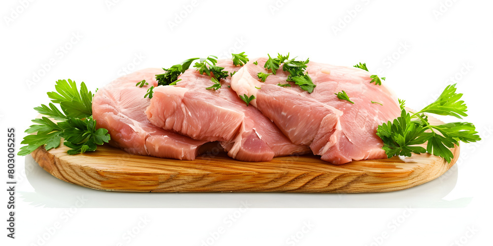 Fresh pork raw fillet
