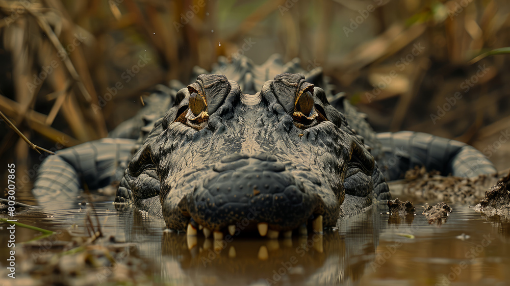 Alligator in a swamp