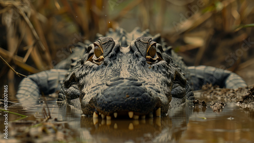 Alligator in a swamp © SashaMagic