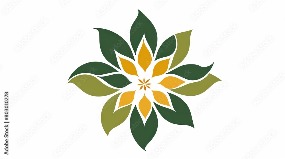 Abstract green and yellow floral design Abstract green and yellow floral design