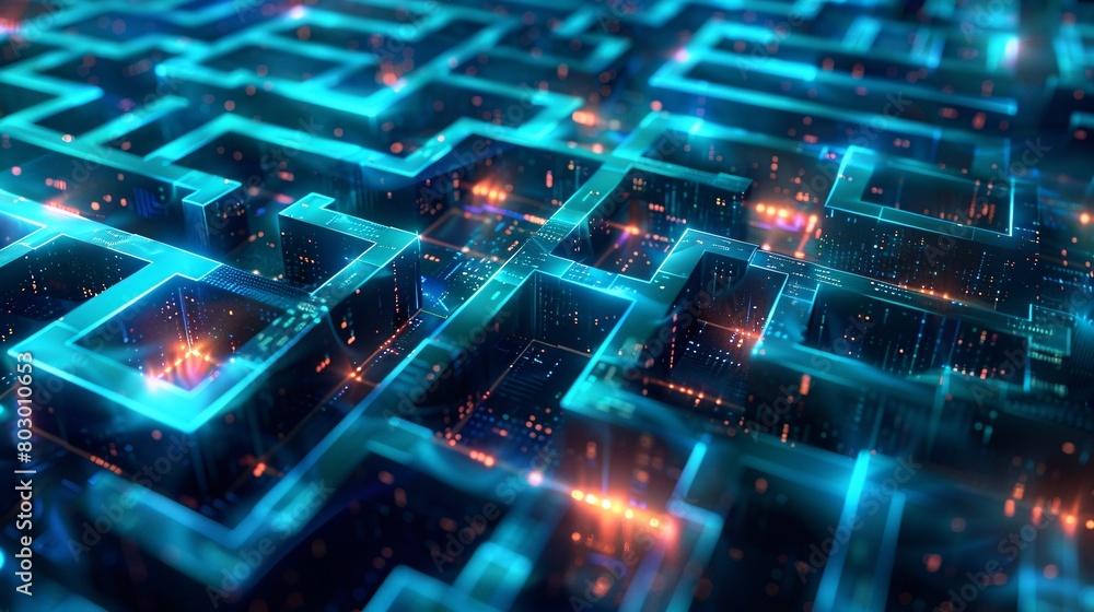 Futuristic abstract technological background with circuit board. 3d rendering. Futuristic abstract technological background with circuit board. 3d rendering.