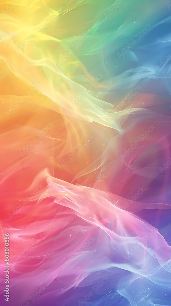 Blended Rainbow Gradient: Soft Pastel Background Template, Gentle Palette, Subtle Tones